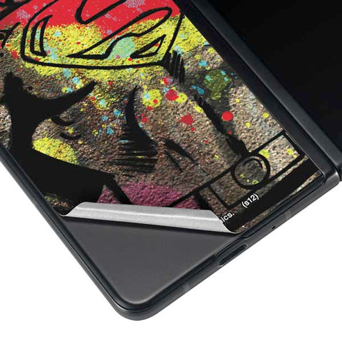 DC Comics Superman Color Splatter Galaxy Z Fold4 5G Skin